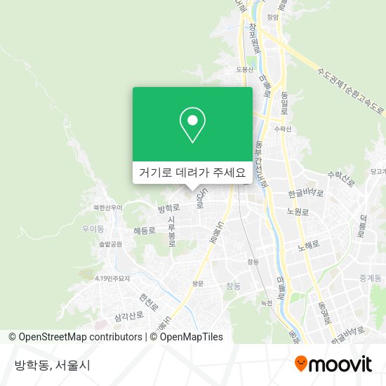 방학동 지도