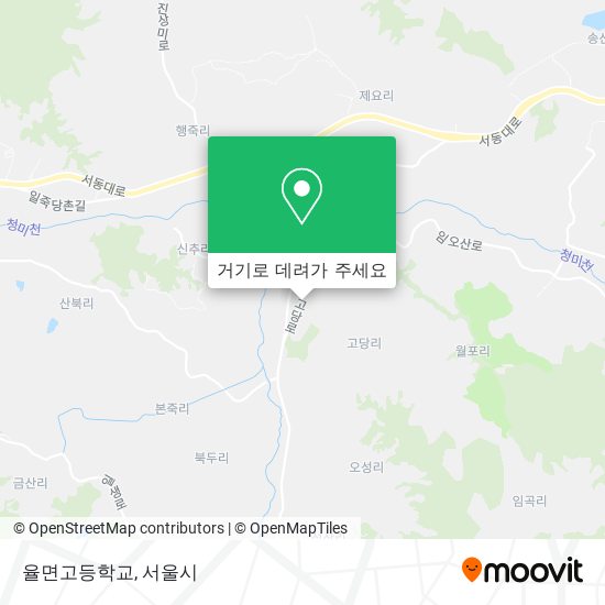 율면고등학교 지도