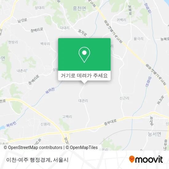 이천-여주 행정경계 지도
