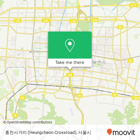 흥천사거리 (Heungcheon Crossroad) 지도