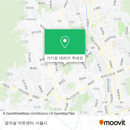 꿈의숲 아트센터 지도