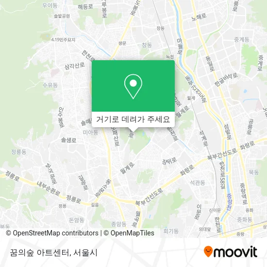 꿈의숲 아트센터 지도