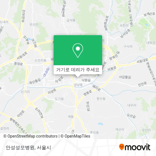 안성성모병원 지도