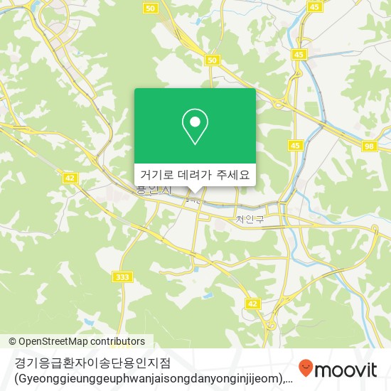 경기응급환자이송단용인지점 (Gyeonggieunggeuphwanjaisongdanyonginjijeom) 지도