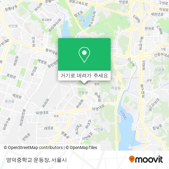 영덕중학교 운동장 지도