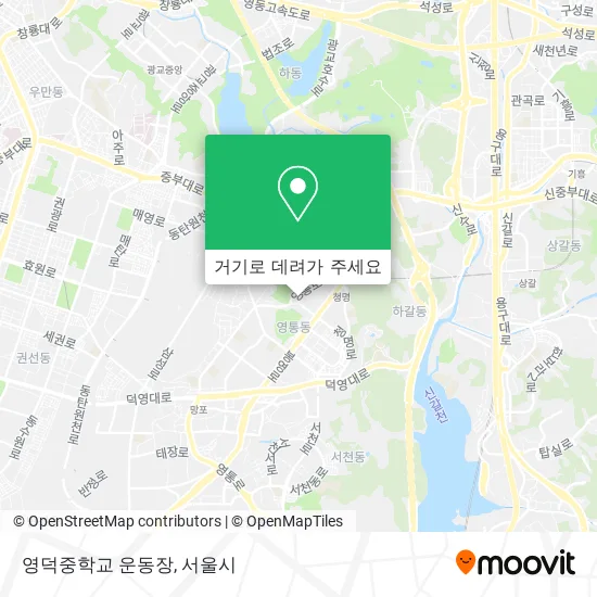 영덕중학교 운동장 지도