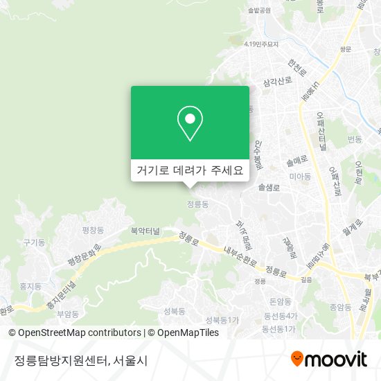 정릉탐방지원센터 지도
