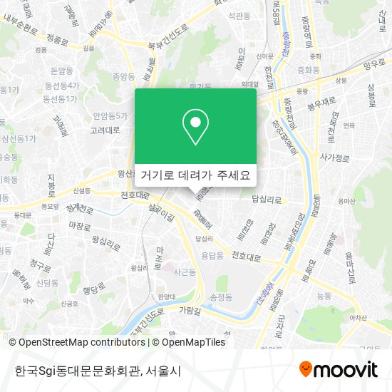 한국Sgi동대문문화회관 지도