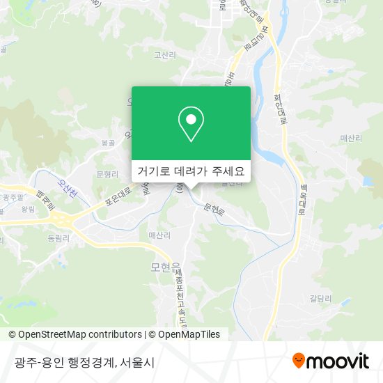 광주-용인 행정경계 지도