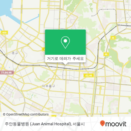 주안동물병원 (Juan Animal Hospital) 지도