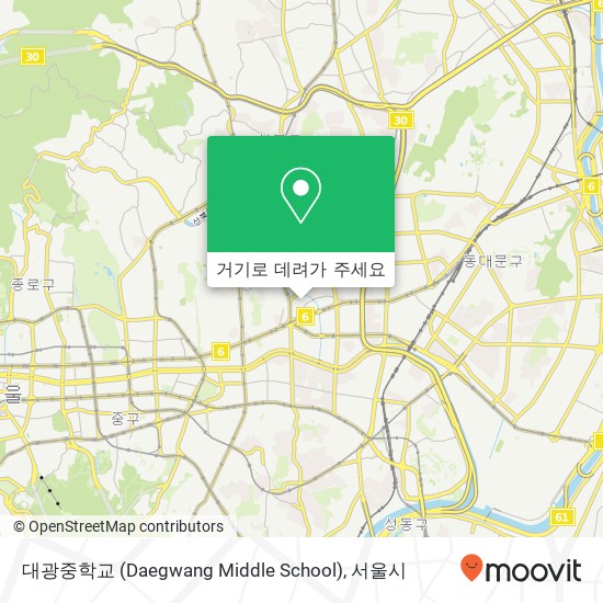 대광중학교 (Daegwang Middle School) 지도