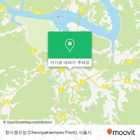 청아캠프앞 (Cheongakaempeu Front) 지도