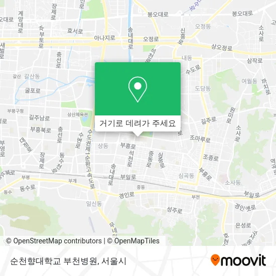 순천향대학교 부천병원 지도