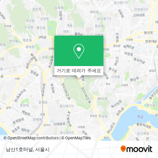 남산1호터널 지도