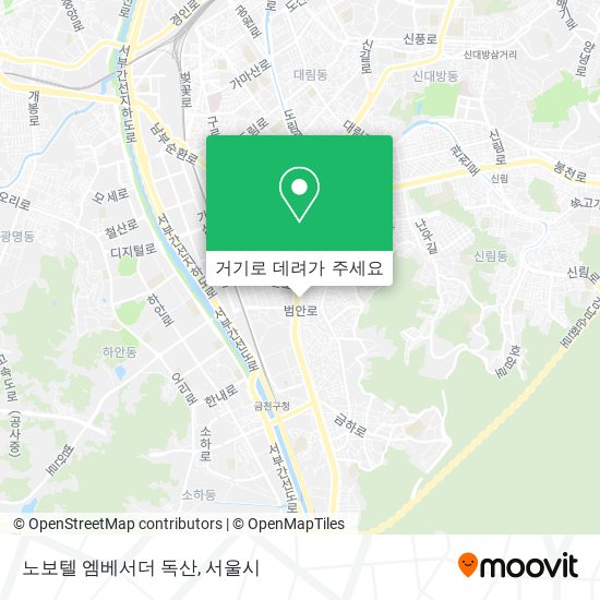 노보텔 엠베서더 독산 지도