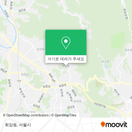 회암동 지도