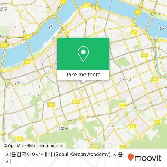 서울한국어아카데미 (Seoul Korean Academy) 지도