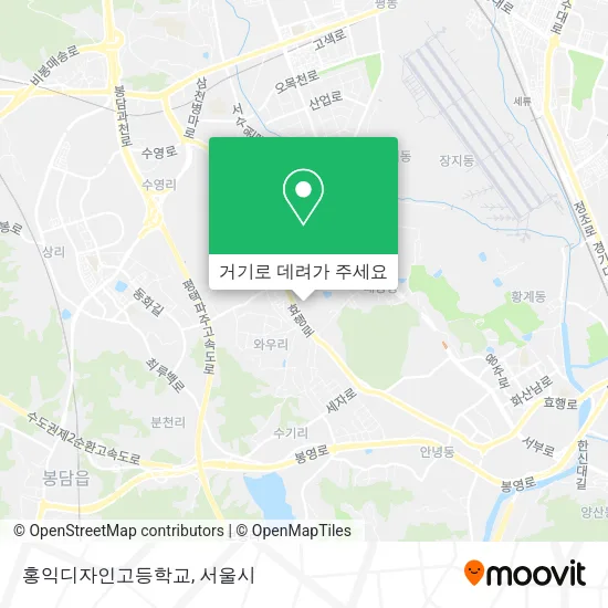 홍익디자인고등학교 지도