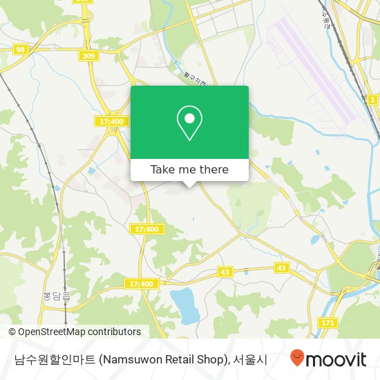 남수원할인마트 (Namsuwon Retail Shop) 지도