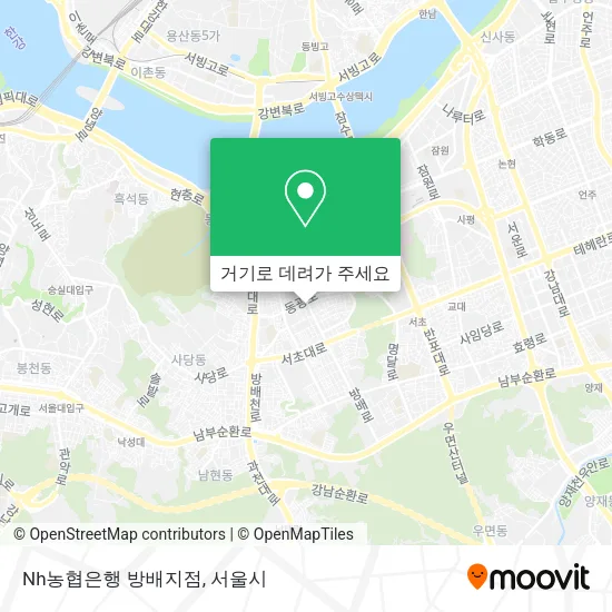 Nh농협은행 방배지점 지도