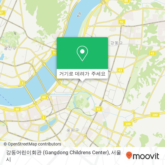 강동어린이회관 (Gangdong Childrens Center) 지도
