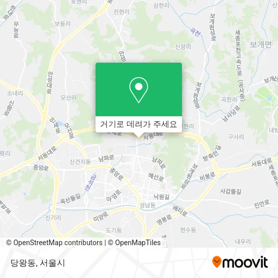 당왕동 지도
