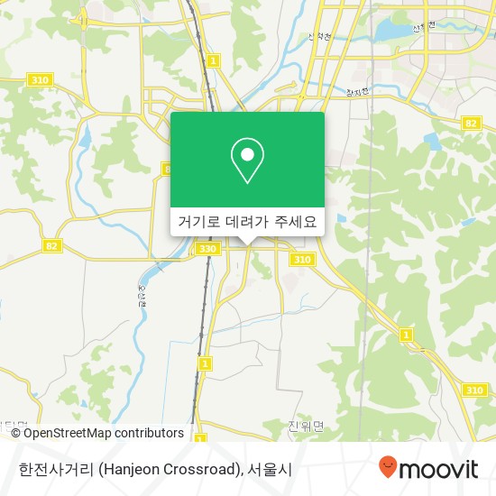 한전사거리 (Hanjeon Crossroad) 지도