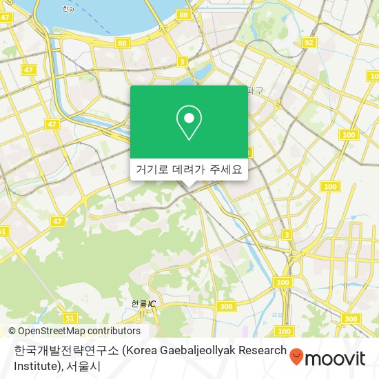 한국개발전략연구소 (Korea Gaebaljeollyak Research Institute) 지도