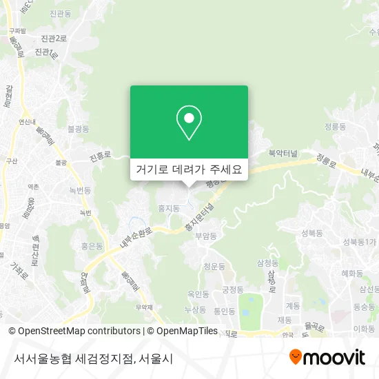 서서울농협 세검정지점 지도