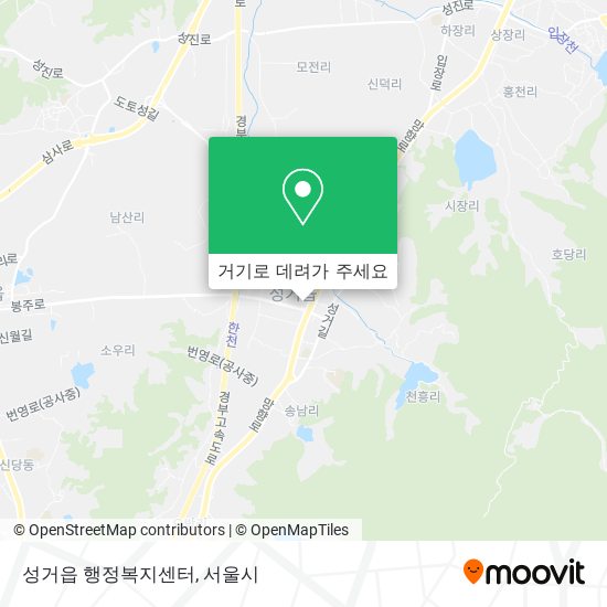 성거읍 행정복지센터 지도