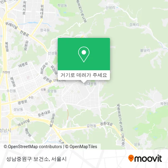 성남중원구 보건소 지도