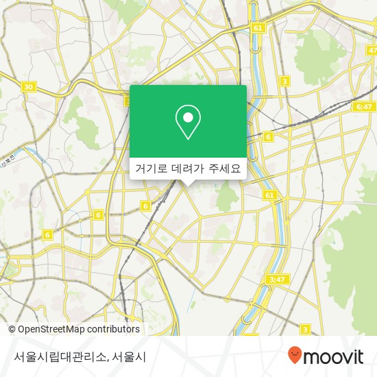 서울시립대관리소 지도