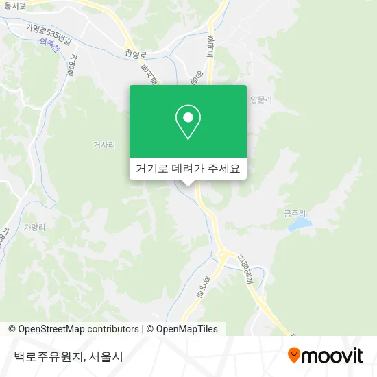 백로주유원지 지도