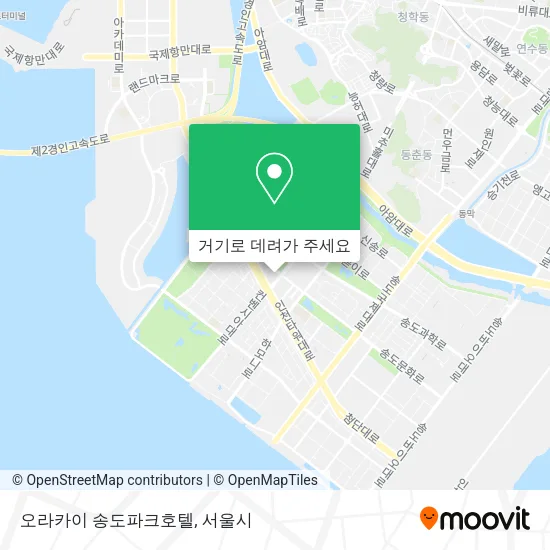 오라카이 송도파크호텔 지도