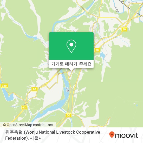 원주축협 (Wonju National Livestock Cooperative Federation) 지도