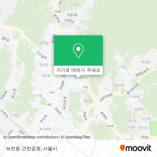 녹번동 근린공원 지도