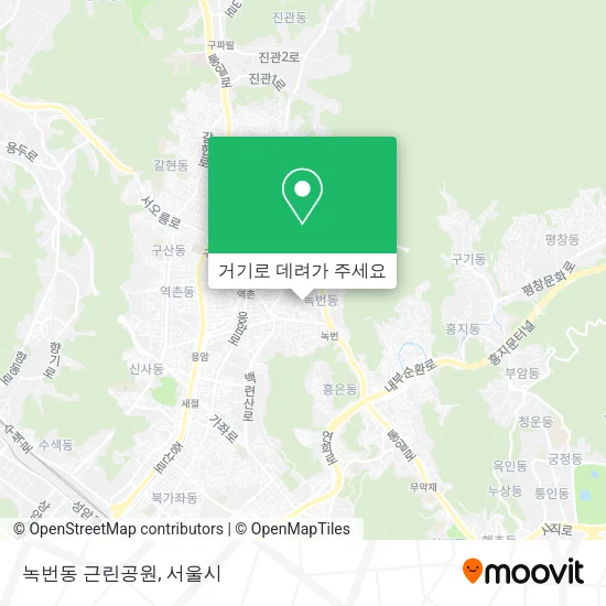 녹번동 근린공원 지도