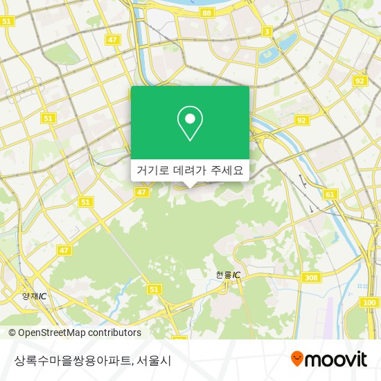 상록수마을쌍용아파트 지도