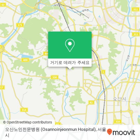 오산노인전문병원 (Osannoinjeonmun Hospital) 지도