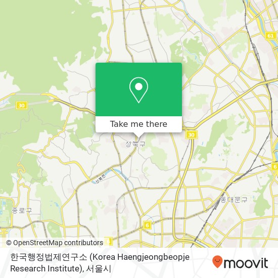 한국행정법제연구소 (Korea Haengjeongbeopje Research Institute) 지도