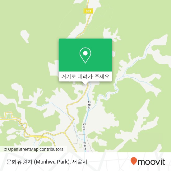 문화유원지 (Munhwa Park) 지도