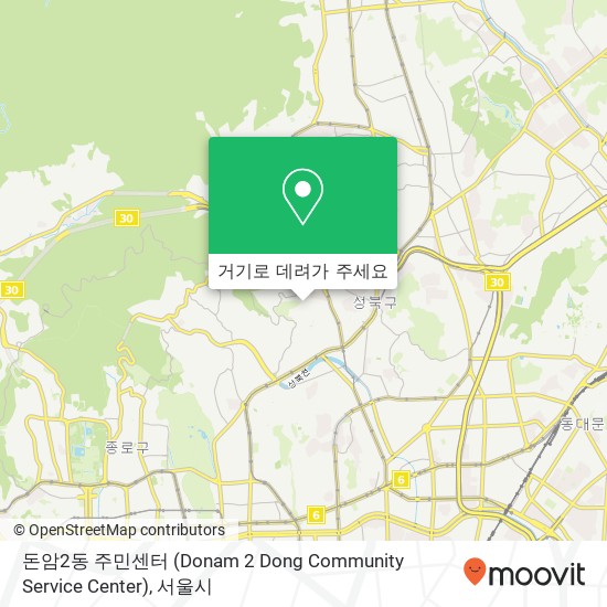 돈암2동 주민센터 (Donam 2 Dong Community Service Center) 지도