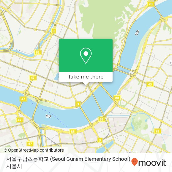 서울구남초등학교 (Seoul Gunam Elementary School) 지도