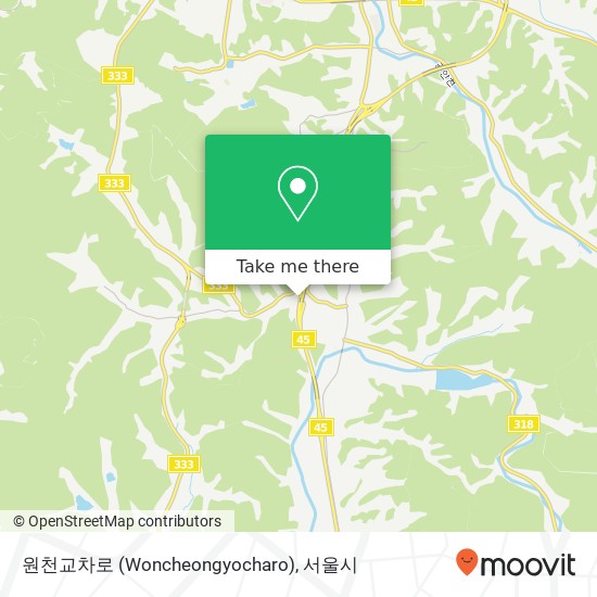 원천교차로 (Woncheongyocharo) 지도