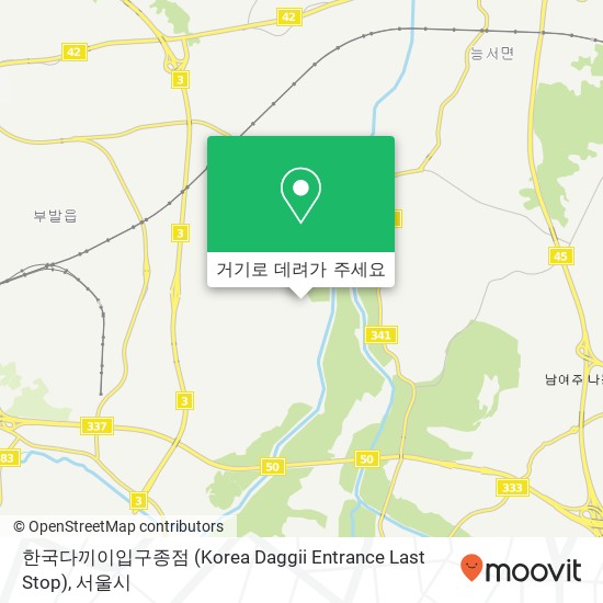 한국다끼이입구종점 (Korea Daggii Entrance Last Stop) 지도
