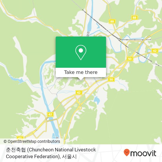 춘천축협 (Chuncheon National Livestock Cooperative Federation) 지도