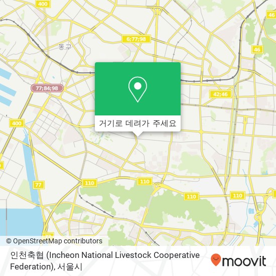 인천축협 (Incheon National Livestock Cooperative Federation) 지도