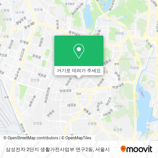 삼성전자 2단지 생활가전사업부 연구2동 지도