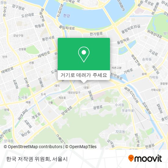 한국 저작권 위원회 지도