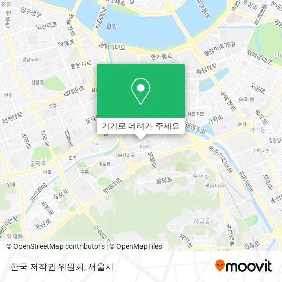 한국 저작권 위원회 지도